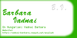 barbara vadnai business card